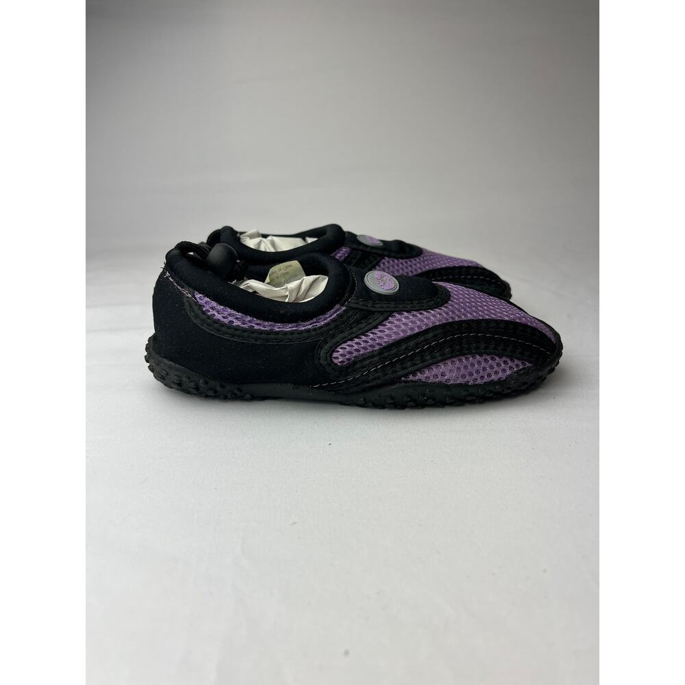 Purple Black Mesh Water Shoes Size 3 Adjustable Heel Cord Y2K Gorpcore Outdoor